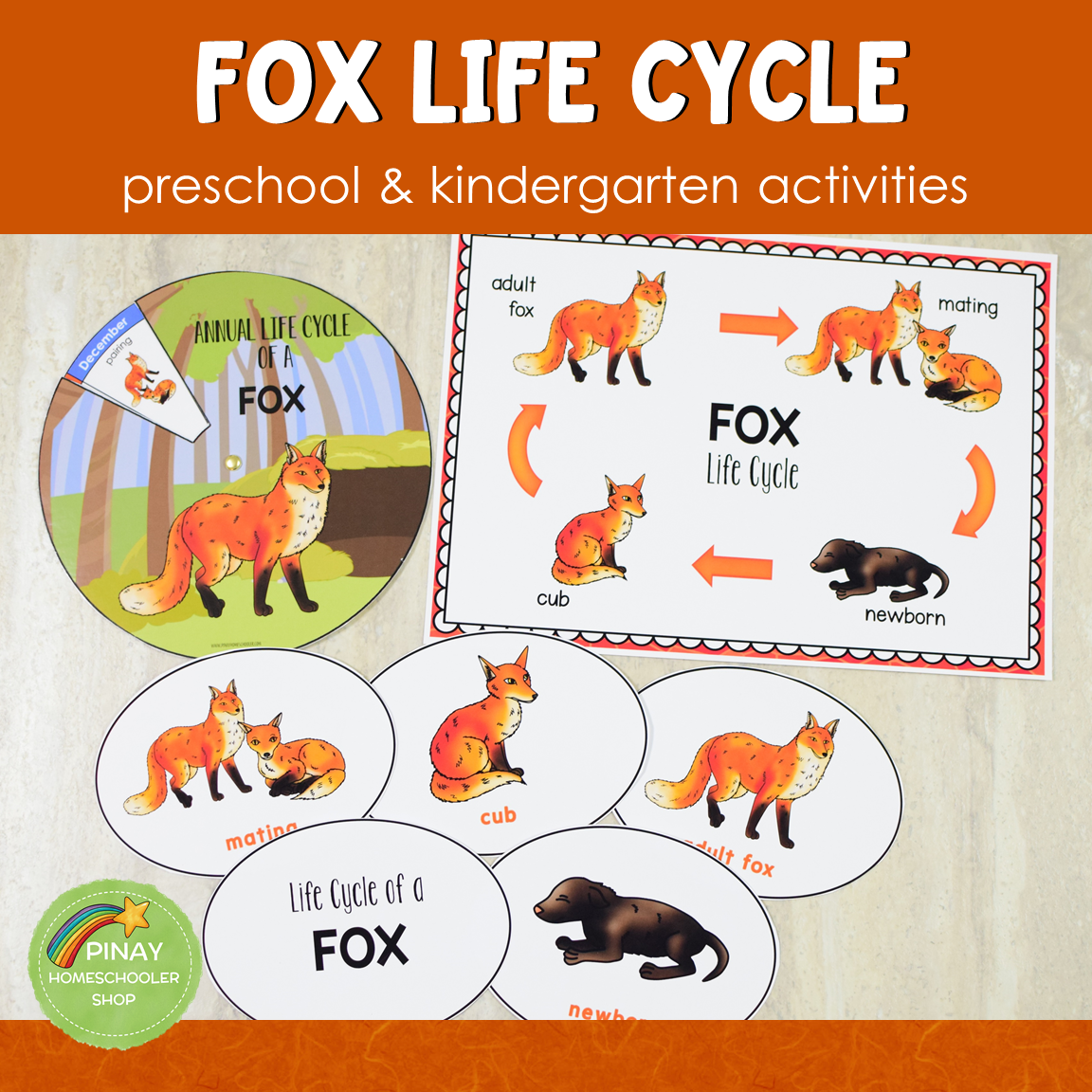 Fox Life Cycle Activity Set – Pinay Homeschooler Shop