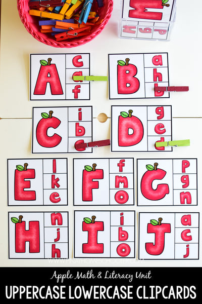 Apple Themed Preschool Math & Literacy Centers