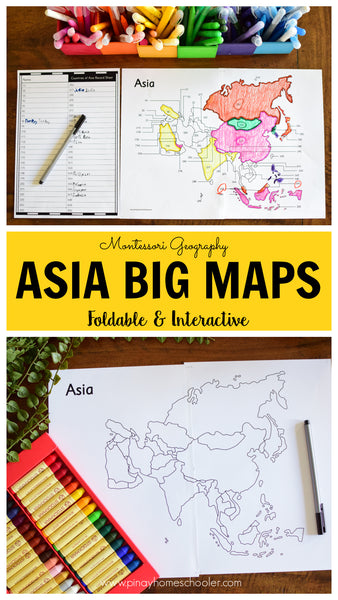 Montessori Maps of Asia - BIG Foldable Interactive Maps