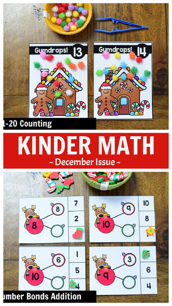 Kindergarten Math Centers - DECEMBER