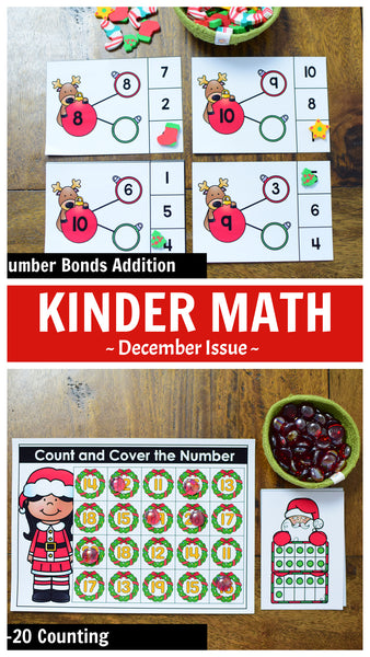 Kindergarten Math Centers - DECEMBER