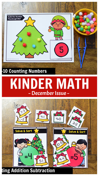 Kindergarten Math Centers - DECEMBER