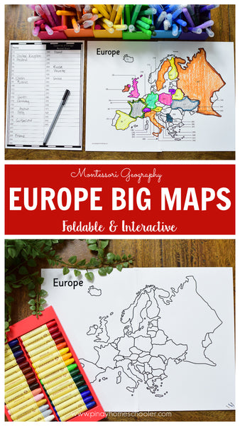 Montessori Maps of Europe - BIG Foldable Interactive Maps