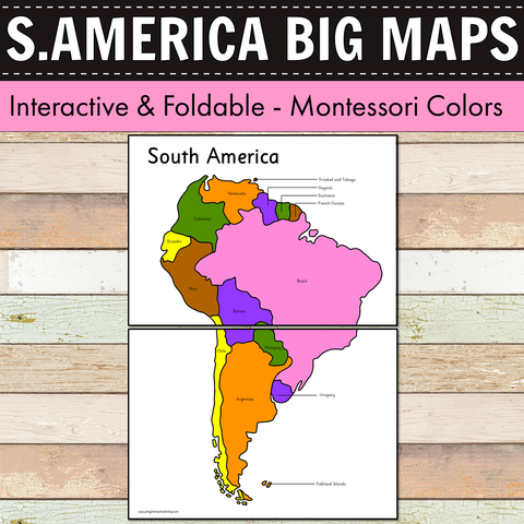 Montessori Maps of South America - BIG Foldable Interactive Maps