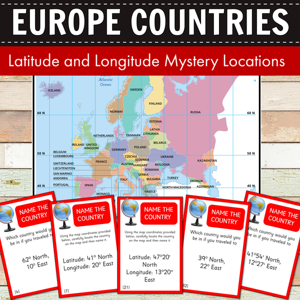 Europe Mystery Locations - Longitude and Latitude