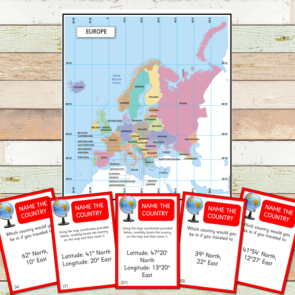 Europe Mystery Locations - Longitude and Latitude