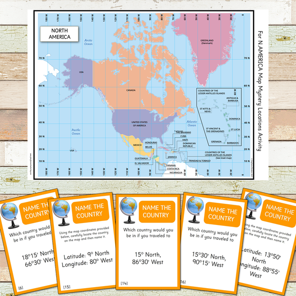 North America Mystery Locations - Longitude and Latitude